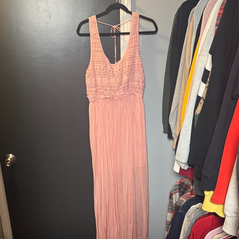 Wishlist Blush Lace Maxi Dress